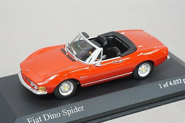 ミニチャンプス PMA 1/43 Fiat フィアット Dino Spider ディーノ スパイダー 1972 レッド 400121430