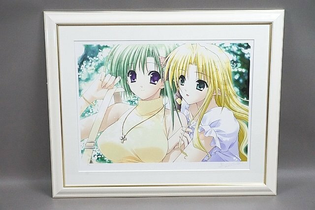 ★ アールビバン 鈴平ひろ BEST FRIEND ミクスドメディア 約66.5cm x 約82ｃｍ 版画 ※本体のみ 【送料落札後調整】