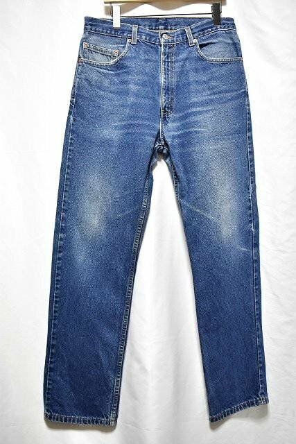 ＠美品 色落ち綺麗 米国製 Levi's リーバイス 505d19 ひげ アメリカ古着 IVY