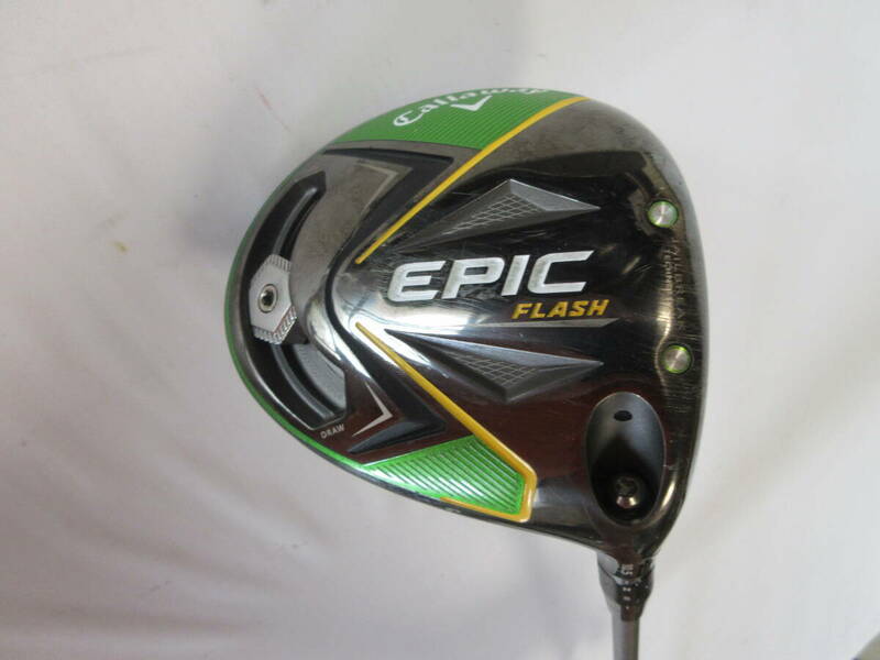 ★Callaway キャロウェイ EPIC FLASH ドライバー 9.5°純正カーボンシャフト S A058★レア★激安★中古 ジャンク品★ヘッド割れ★