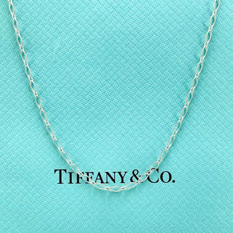 77cm ティファニー オーバル リンク シルバー ロング ネックレス Tiffany&Co./24-462S