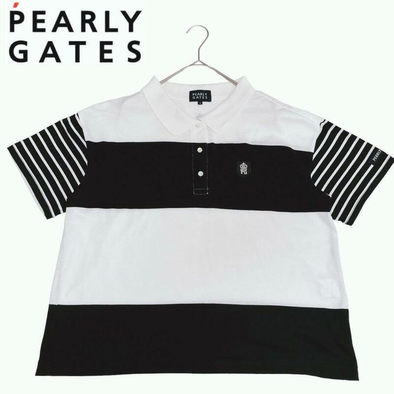 PEARLY GATES ポロシャツ 半袖 Ｏレディース ストライプ ゴルフ