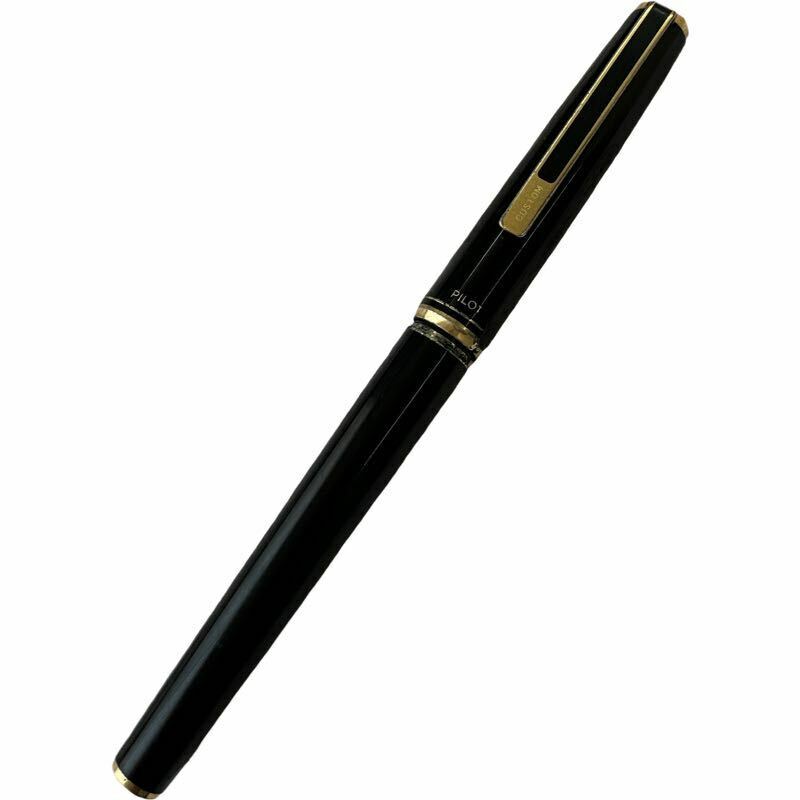 パイロット PILOT 万年筆 ペン先 14K 14金 585 ブラック＆ゴールド 筆記用具 文房具 アンティーク レトロ ⑭