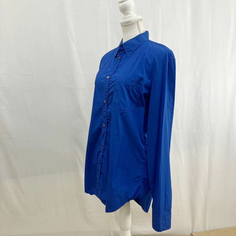 ◆【売り切り】Maison Margielaメゾンマルジェラ 長袖シャツ トップス レディース ブルー JO32 40サイズ Mサイズ 