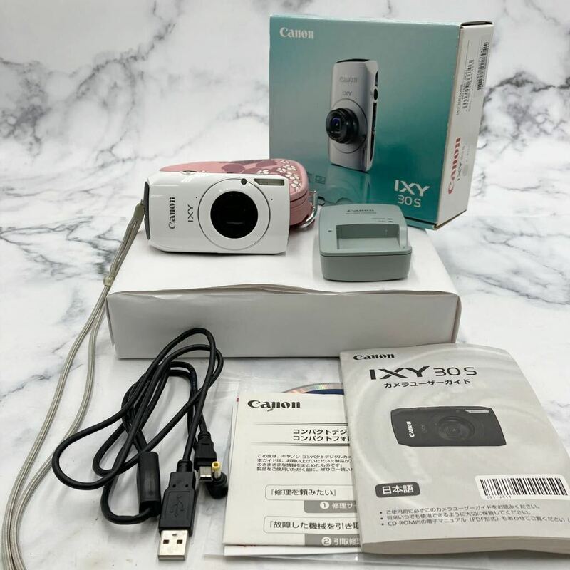 $【売り切り】Canonキヤノン IXY 30S イクシー PC1473 コンパクトデジタルカメラ 4.9-18.6mm 1/2.0-5.3 動作確認済み 箱付属