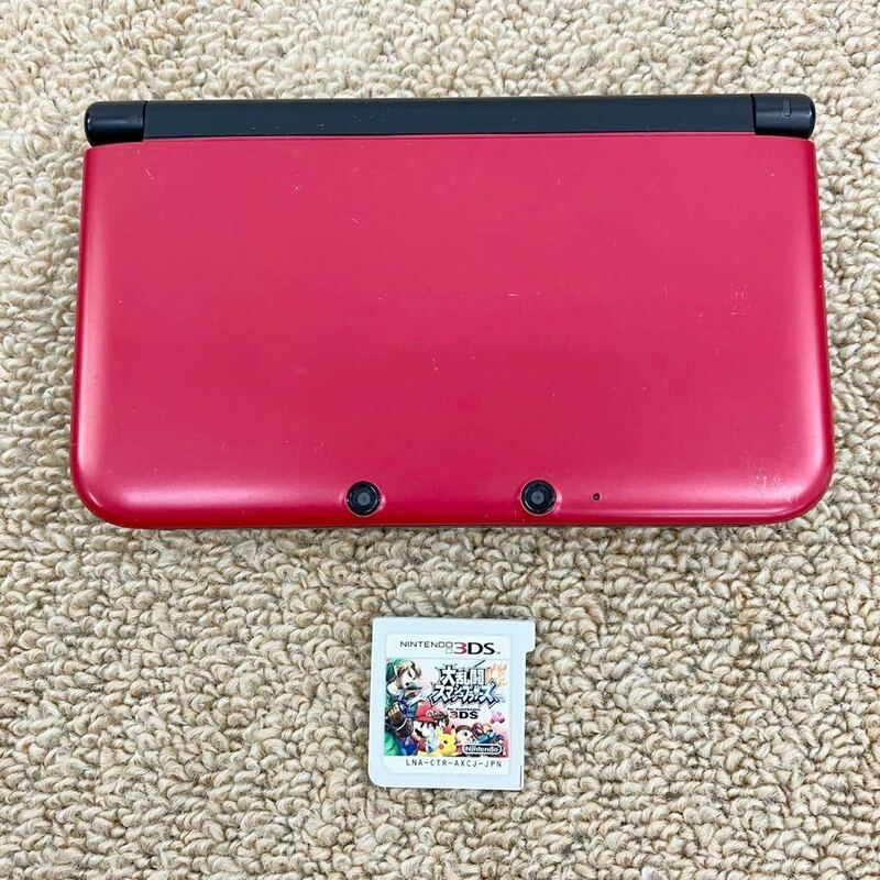 ♪【売り切り】Nintendo 任天堂 ニンテンドー3DSLL レッド×ブラック SPR-001+ソフトセット 大乱闘スマッシュブラザーズfor3DS 動作確認済