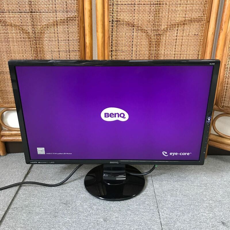 $【売り切り】BenQ ベンキュー モニターディスプレイ GL2460-B/GL-2460HM グロッシーブラック 24V型 動作確認済み 生活家電