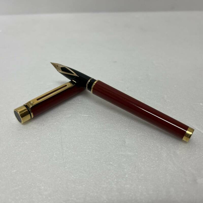 【ST19258MG】SHEAFFER シェーファー 585 14K U.S.A 万年筆 全長:約13.5cm レッド系 ※筆記未確認 ボールペン 筆記用具