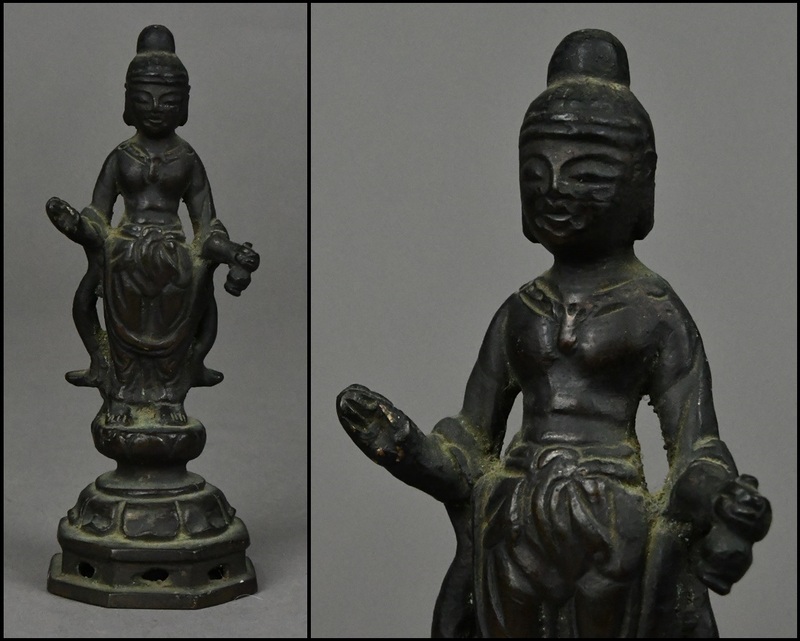 朝鮮美術 時代物 李朝 高麗 新羅 鍍金仏 朝鮮仏 仏像 置物 古美術品