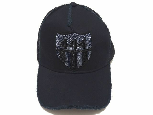 YOSHINORI KOTAKE DESIGN MESH CAP / ヨシノリ コタケ ビーズ 444 シールドロゴ メッシュキャップ BLACK 帽子 メンズ レディース