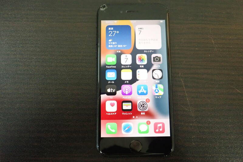 画面割れ ジャンク扱い Apple iPhoneSE 64GB ブラック KDDI SIMロック解除済み バッテリー86％ 初期化済み 激安１円スタート