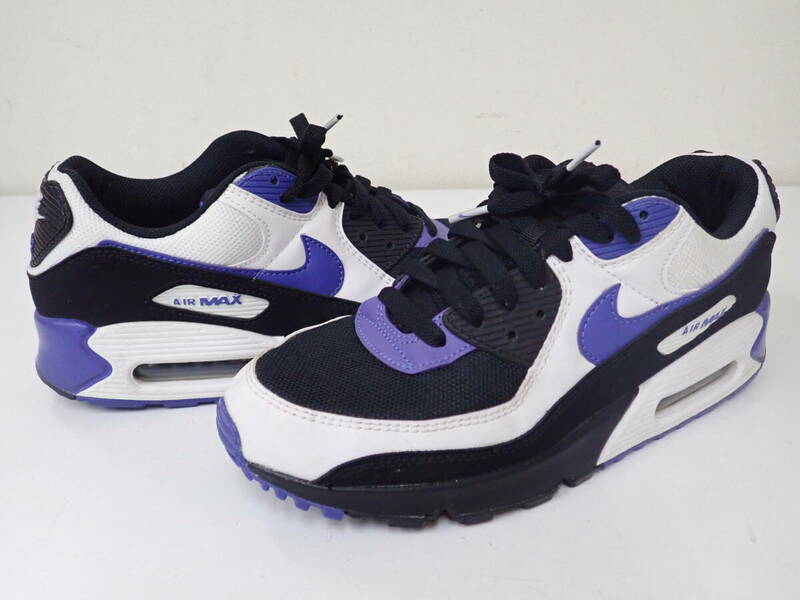 NIKE AIR MAX 90 DB0625-001 ナイキ エアマックス90 スニーカー ペルシアンバイオレット ホワイト JPN27cm 現状品 激安1円スタート