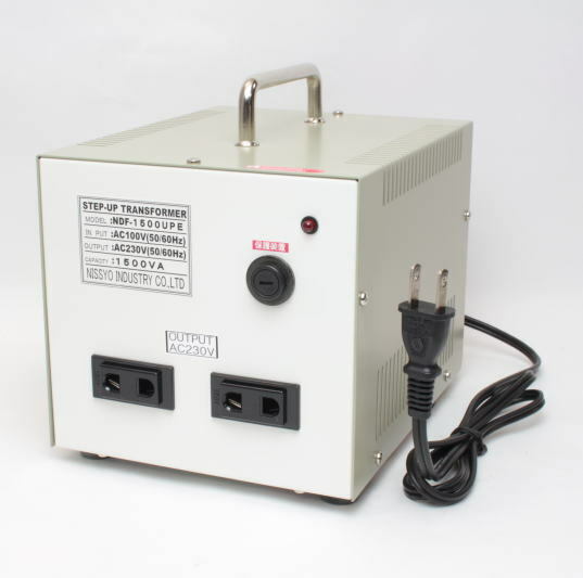 日章工業　アップトランス NDF-1500UPE 日本国内用 1500W ( 対応電気製品 220V～240V地域 ) 昇圧専用変圧器 昇圧トランス 変圧器