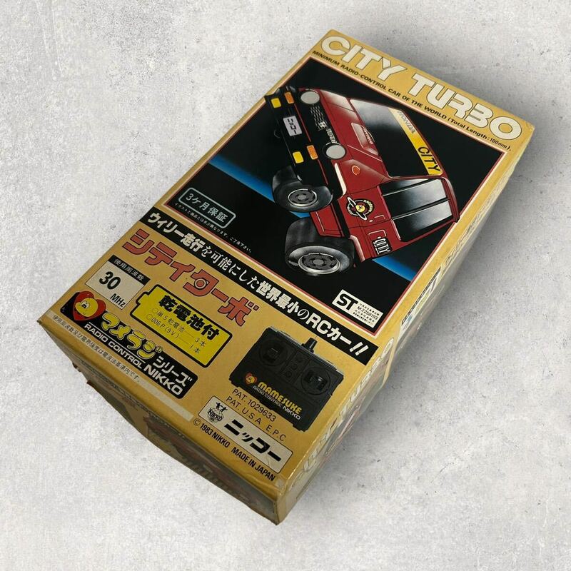 ニッコー マメラジシリーズ シティターボ ラジコン 昭和レトロ 乗用車 1983年 日本製 CITY TURBO RADIO CONTROL NIKKO