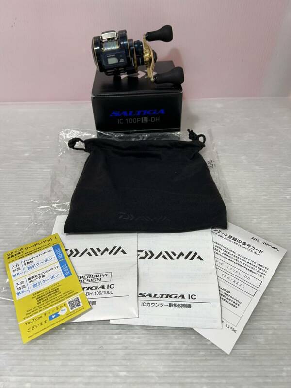 HH529-240613-123【美品】DAIWA ダイワ 21SALTIGA 21ソルティガ SALTIGA IC 100PL-DH ベイトリール 釣具