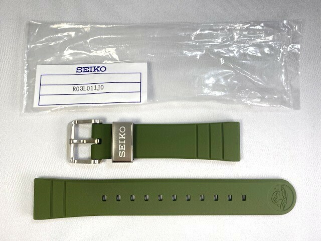 R03L011J0 SEIKO プロスペックス 20mm 純正シリコンバンド グリーン SBDY075/4R35-04R0他用 クロネコゆうパケット送料無料