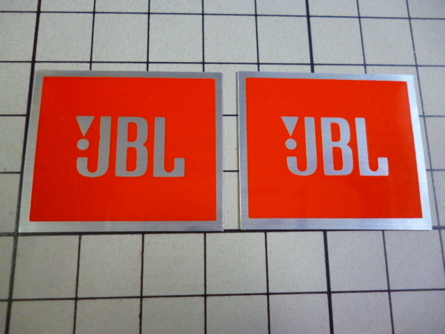 正規品 JBL ステッカー 2枚 当時物 です(赤/33×28mm) ジェービーエル