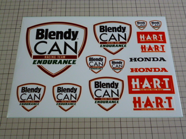 正規品 Blendy CAN RACING ENDURANCE HONDA HART ステッカー 当時物 です(1シート) ブレンディ キャン ホンダ エンデュランス