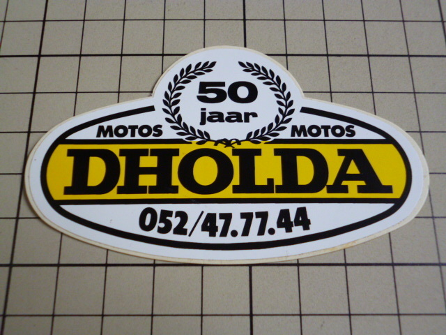 正規品 50 jaar MOTOS DHOLDA ステッカー (87×50ｍｍ)