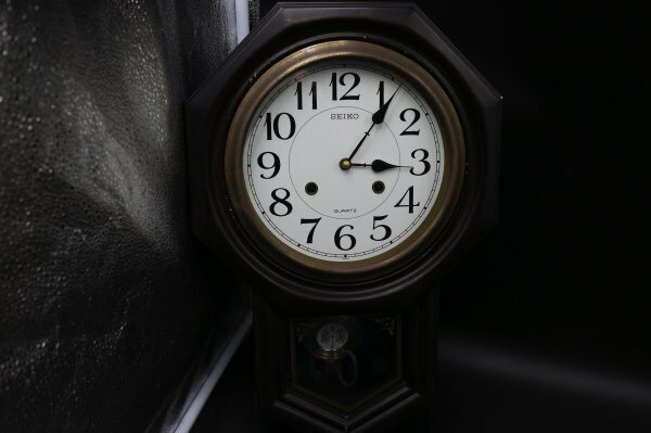 ジャンク品　SEIKO/セイコー　RQ317B　振り子時計　クォーツ　レトロ　アンティーク　壁掛け時計