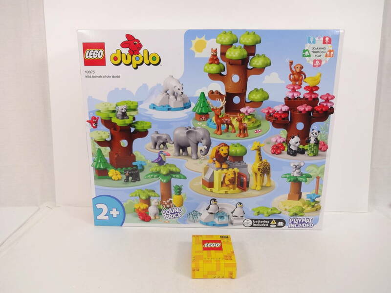 091/B798★未使用品★レゴ(LEGO) ★【2個セット】duplo デュプロ デュプロのまち 世界のどうぶつ 10975 クリアポーチキーホルダー付