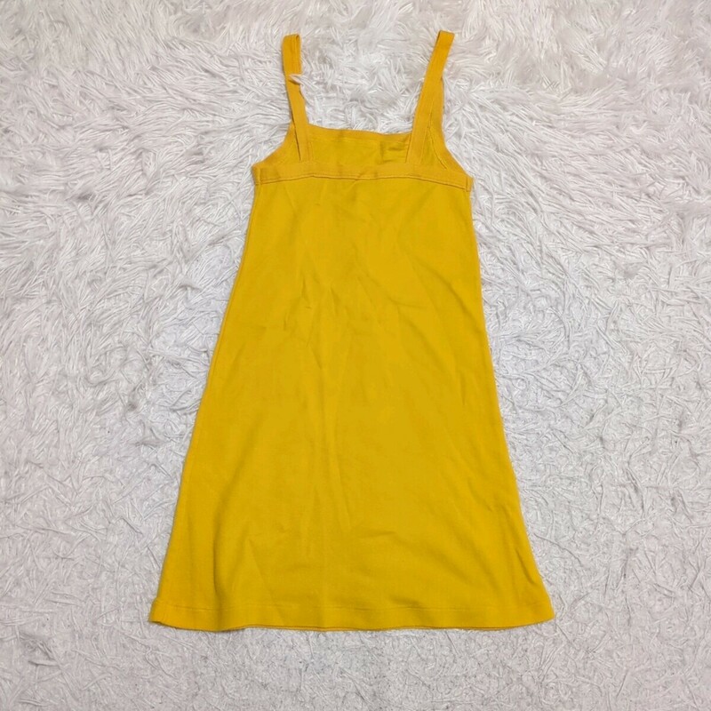 【送料無料】PETIT BATEAU　プチバトー　キャミワンピース　ワンピース　114cm　黄色　キッズ　子供服