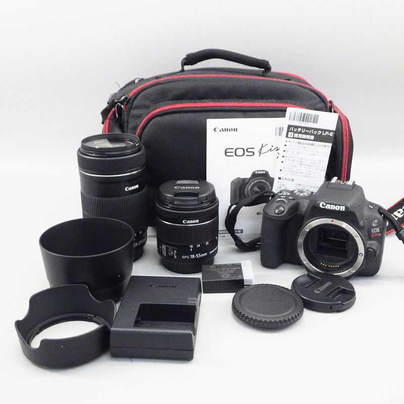 1円〜 Canon キヤノン EOS Kiss X9 ダブルレンズキット EF-S 18-55mm ※通電・シャッター確認済 現状品 カメラ 200-2713624【O商品】