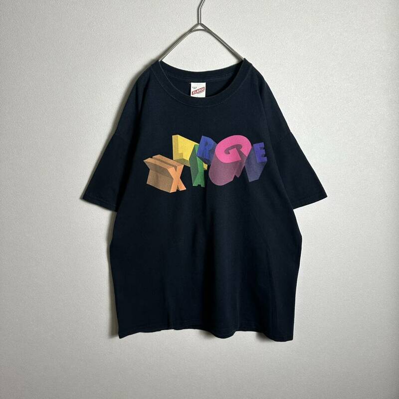 XLARGE エクストララージ　半袖Tシャツ　Lサイズ　ロゴドン　センターロゴ　ブラック　黒　ストリート