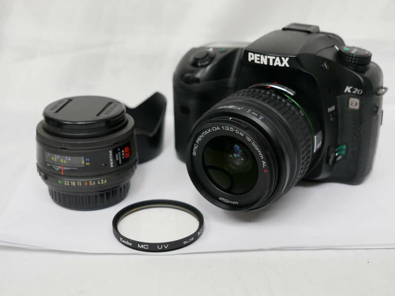 #1934 PENTAX K20D 18-55mm al ii 28mm F2.8 ペンタックス デジタル一眼レフカメラ