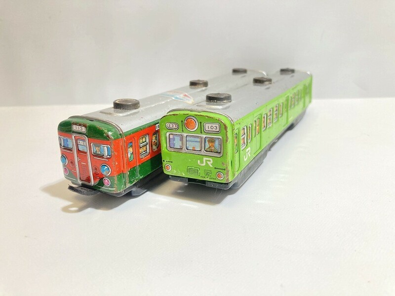 電車 車両 おもちゃ ブリキ 2点セット JR 全長約21cm クハ111-493 クハ111-415 現状品 0615
