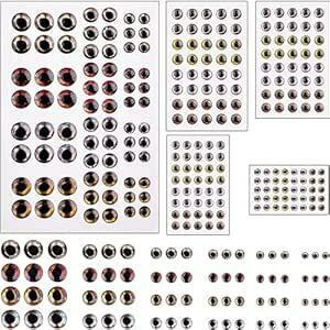 SHADDOCK 防水 ルアーアイシール ルアーDIY リアル接着魚眼 多色 3D 4D 5D 160点-732点セット 3mm-