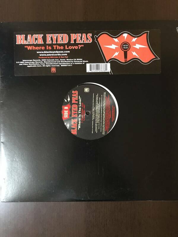 アナログ盤 BLACK EYED PEAS / Where Is The Love 12インチ レコード LP HIPHOP R&B ラップ ヒップホップ