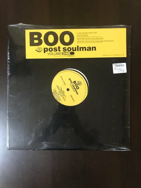 アナログ盤 Boo post soulman VOLUME ONE BIG-O DJ WATARAI MURO DEV LARGE 12インチ レコード LP HIPHOP R&B ラップ ヒップホップ