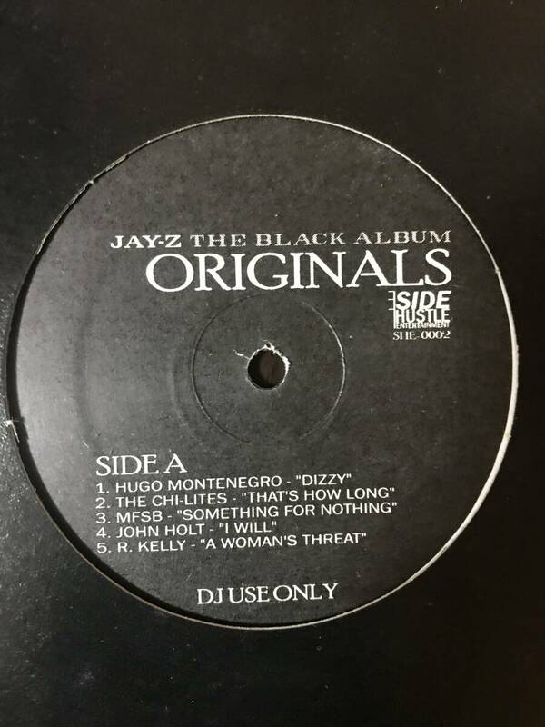 アナログ盤 JAY-Z THE BLACK ALBUM ORIGINALS サンプリング集 ネタ物 12インチ レコード LP HIPHOP R&B ラップ ヒップホップ