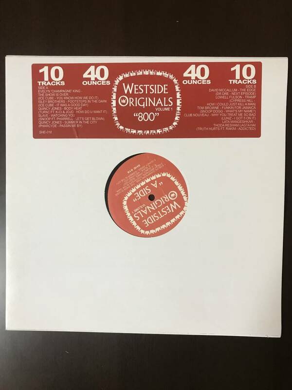 アナログ盤 WESTSIDE ORIGINALS VOLUME 1 サンプリング集 ネタ物 12インチ レコード LP HIPHOP R&B ラップ ヒップホップ