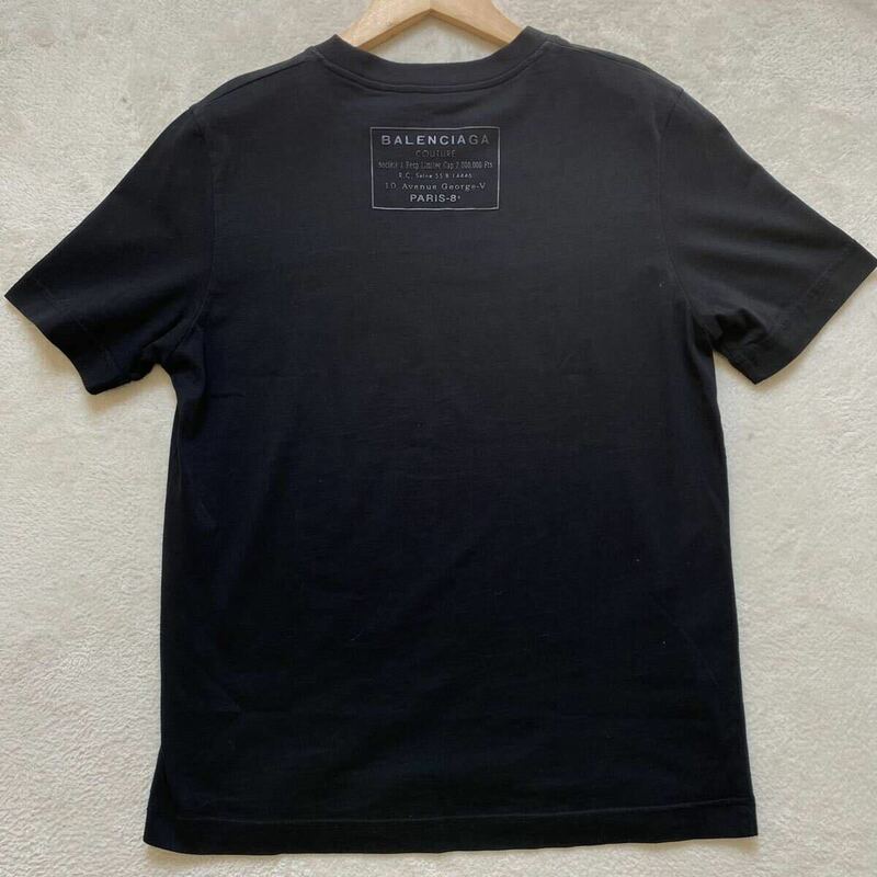 【極美品】 BALENCIAGA バレンシアガ メンズ 半袖 Tシャツ トップス カットソー スタンプロゴ ブラック 黒 Sサイズ
