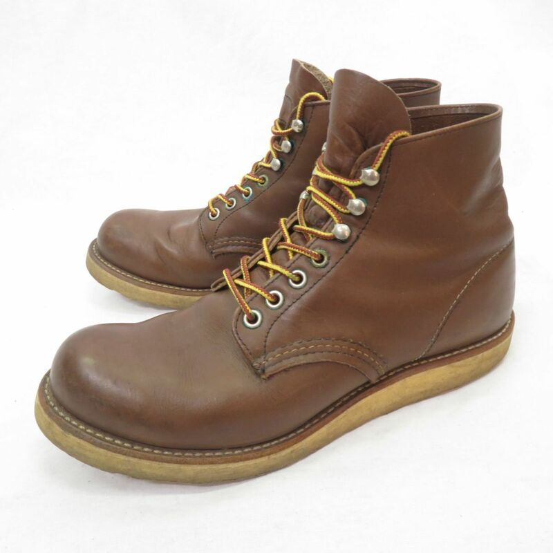 90s 00s REDWING USA製 プレーントゥ ワークブーツ size8D/レッドウィング 0603