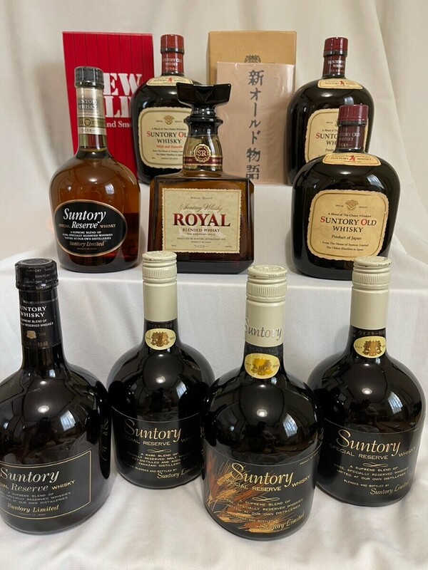 サントリー ローヤル リザーブ オールド　９本セット 760ml〜700ml 未開栓　まとめ　SUNTRY ROYAL RISERVE OLD ウイスキー