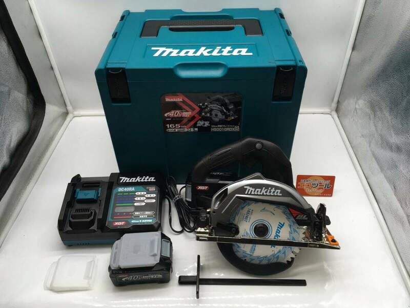 【領収書発行可】☆Makita/マキタ 40v165mm充電式マルノコ黒【バッテリ・充電器・ケース付】 HS001GRDXB [ITDOYJE488W0]