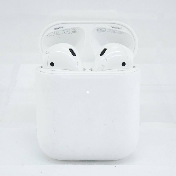 【1円】Apple エアポッズ AirPods ワイヤレスイヤホン 第2世代 MV7N2J/A A1938 A2031 A2032 充電ケース 通電確認 初期化済み 42056