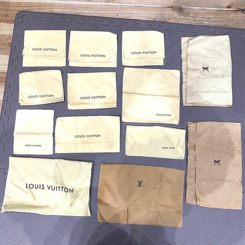 まとめ売り ヴィトン 袋 布 40枚 モノグラム 保護袋 収納袋 ヌメ革 パーツ 部品 LOUIS VUITTON