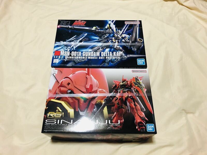 HG ガンダム デルタカイ　RG シナンジュ　機動戦士ガンダムUC MSV GUNDAM DELTA KAI SINANJU ガンプラ HGUC