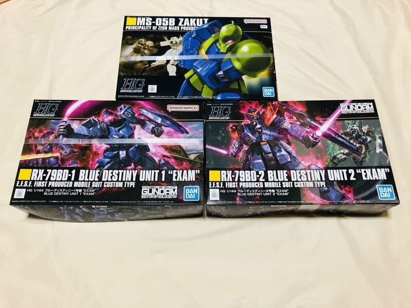 HG ザクⅠ ブルーディスティニー　1号機　2号機　EXAM 機動戦士ガンダム ZAKU I BLUE DESTINY UNIT 1 UNIT 2 HGUC ガンプラ