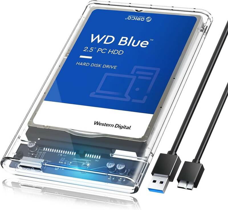 343　2.5インチ HDD / SSD ケース USB3.0 ハードディスクケース UASP対応 5Gbps転送 6TB（9.5mm以下）まで対応 静電気防止 ドライブ ケース