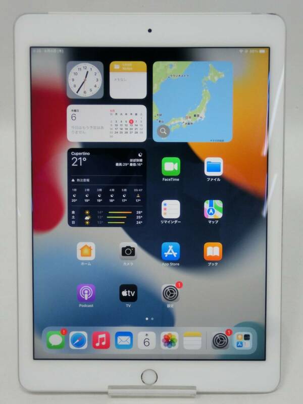 ‡ 0217 Apple iPad Air 2 128GB A1567 AWi-Fi+Cellular MGWM2J/A 判定〇 シルバー 本品のみ 簡易動作◎ 電源ボタン難有