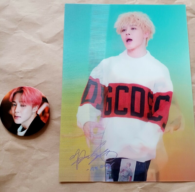 BTS DICON JIMIN ジミン　LENTICULAR POSTCARD DNA レンチキュラー ポストカード ハガキ　バッジ VOLUME°2 BEHIND PIN BUTTON