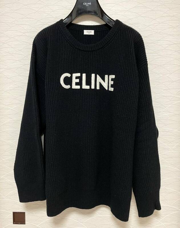 21AW Celine フロントロゴワッペン オーバーサイズニット Mサイズ セーター セリーヌ エディスリマン