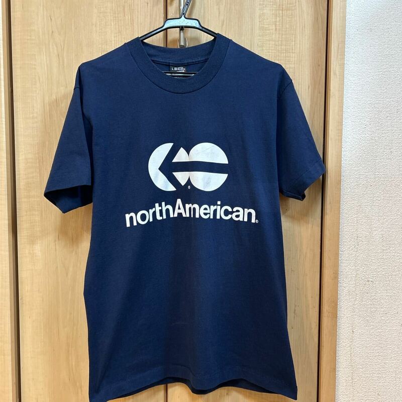 ビンテージ 古着 企業物 半袖Tシャツ アメリカ製 north American 航空 飛行機 エアライン スクリーンスターズ 80's 90's