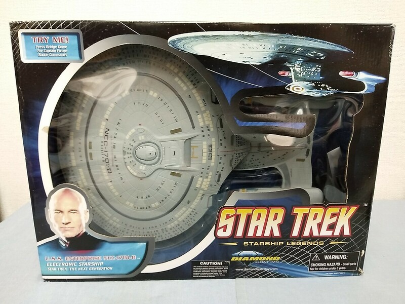 ns5 ダイヤモンドセレクトトイズ STAR TREK U.S.S. ENTERPRISE NCC-1701-D エレクトロニック スターシップ スタートレック 中古 開封済み