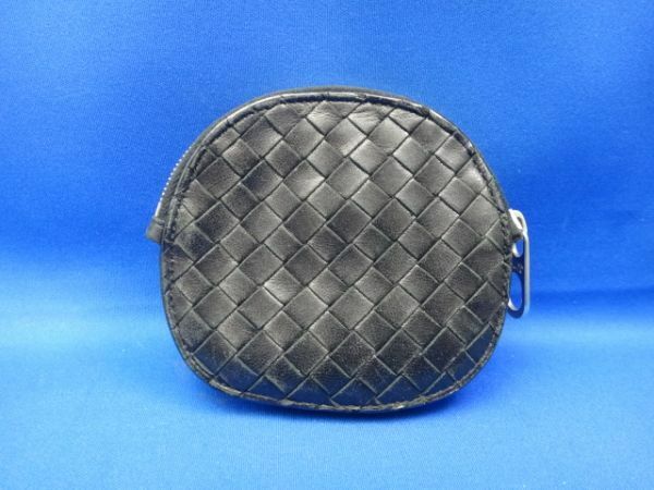 BOTTEGA VENETA ボッテガヴェネタ 小銭入れ イントレチャート ウォレット 本革　黒　中古品